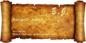 Bergel Judit névjegykártya